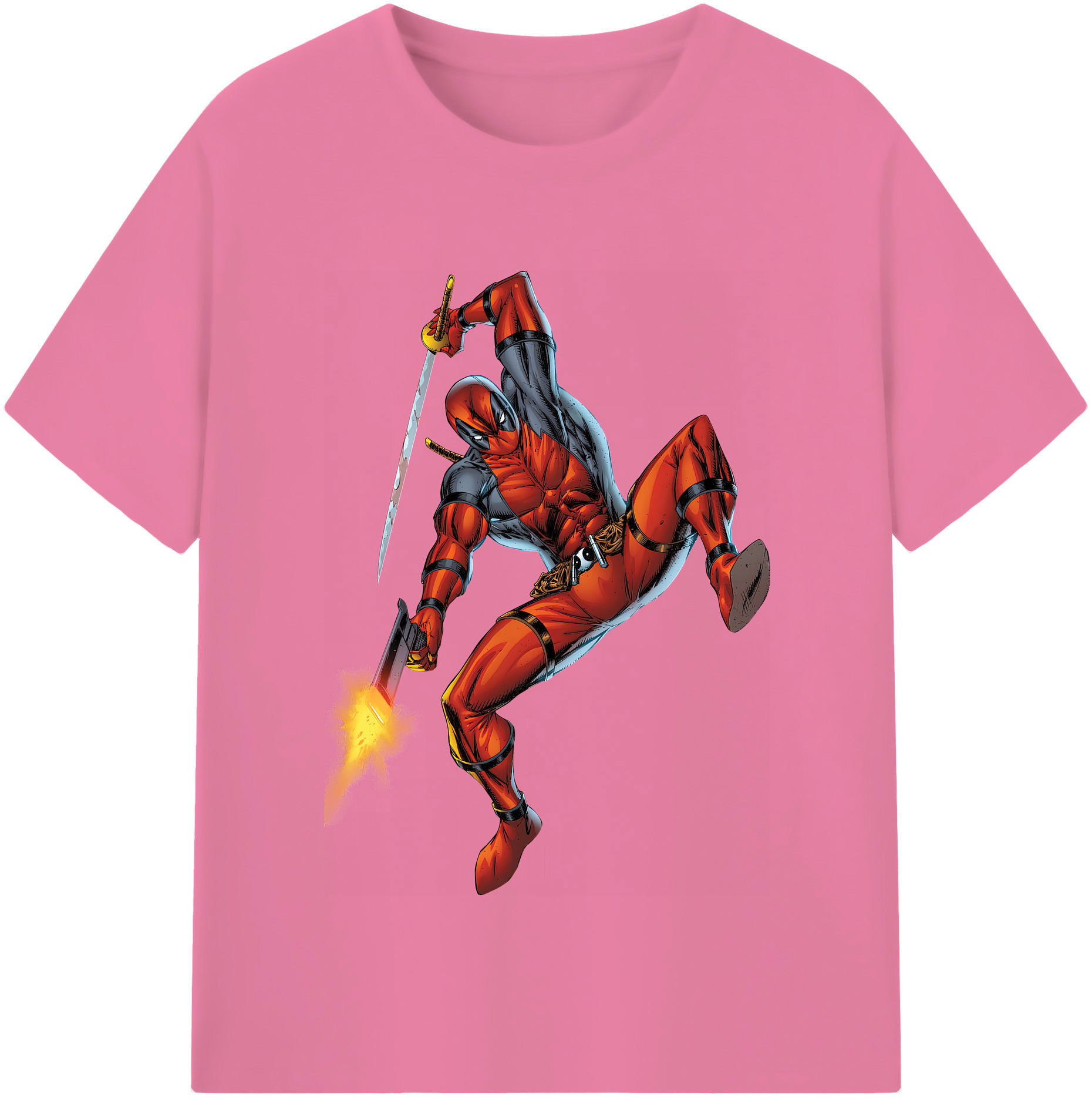 （画像用） Deadpool デッドプール 綿100％半袖Tシャツ（フロントプリント）